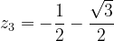 \dpi{120} z_{3}=-\frac{1}{2}-\frac{\sqrt{3}}{2}